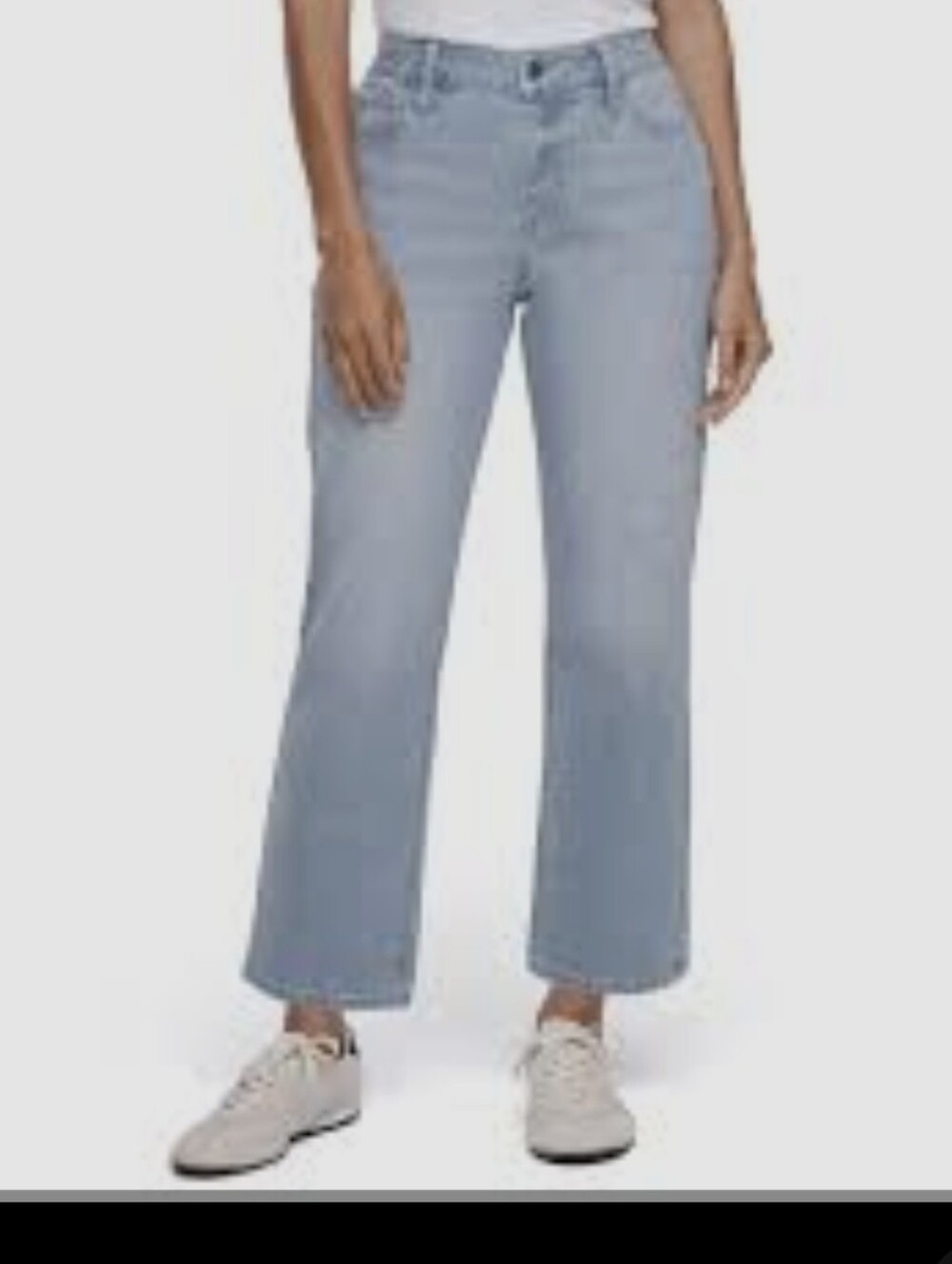 Express Light Blue Cropped Wide-Leg Jeans